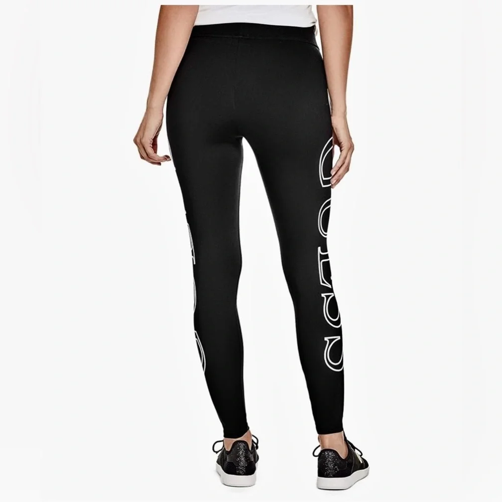 GUESS Black Logo Leggings Women’s Large Women’s Gym Tights Workout - Picture 3 of 9
